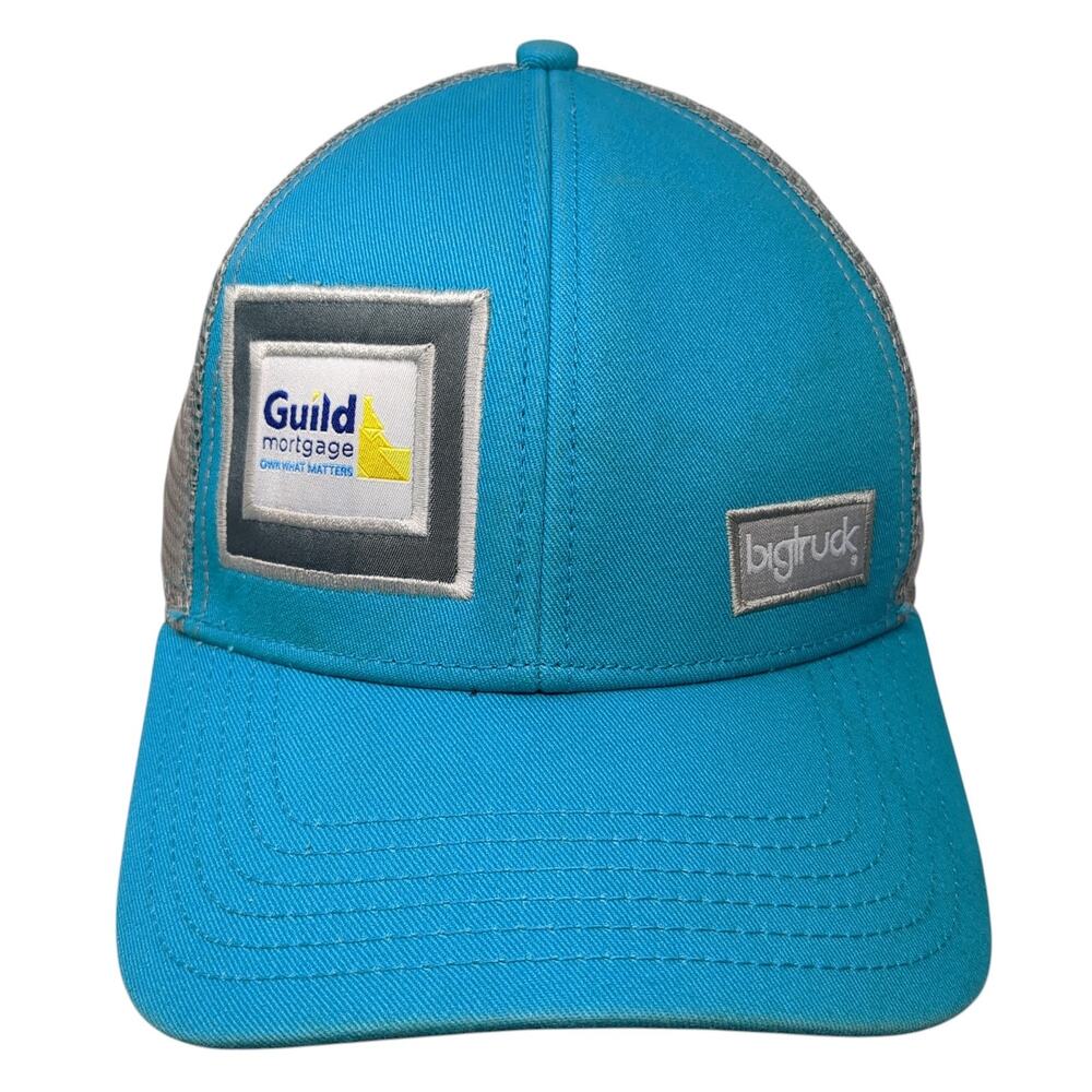 Guild Mortgage Bigtruck Snapback Trucker Hat Blue One Size Adjustable Mesh Back